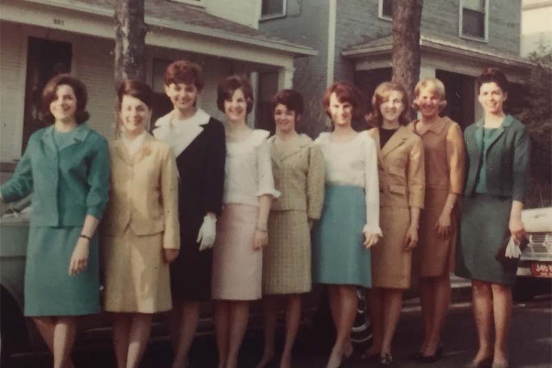 Pat Kuss '66 and her roommates